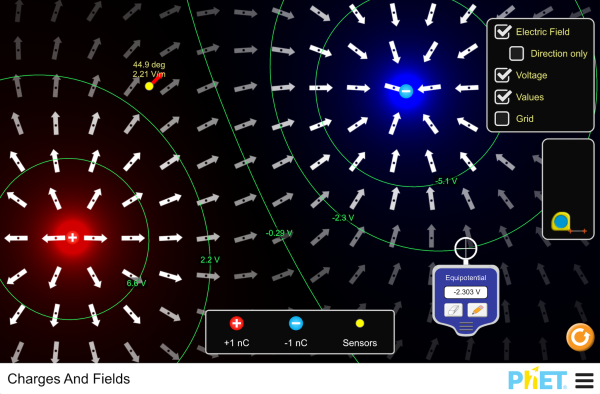 Charges and Fields Screenshot