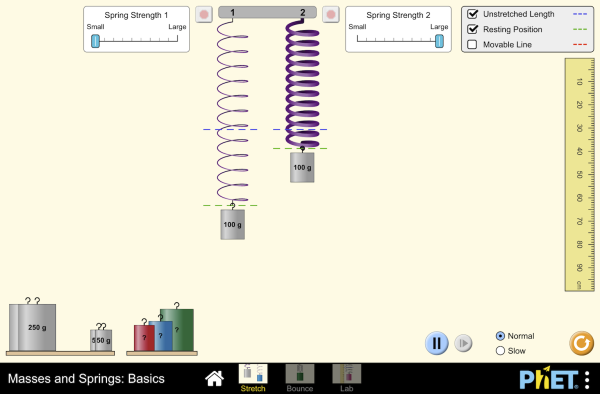 Masses and Springs: Basics Screenshot